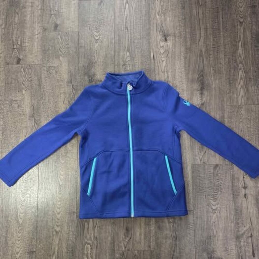 Spyder Blue Full-Zip Fleece Jacket - Girl's L (14/16)